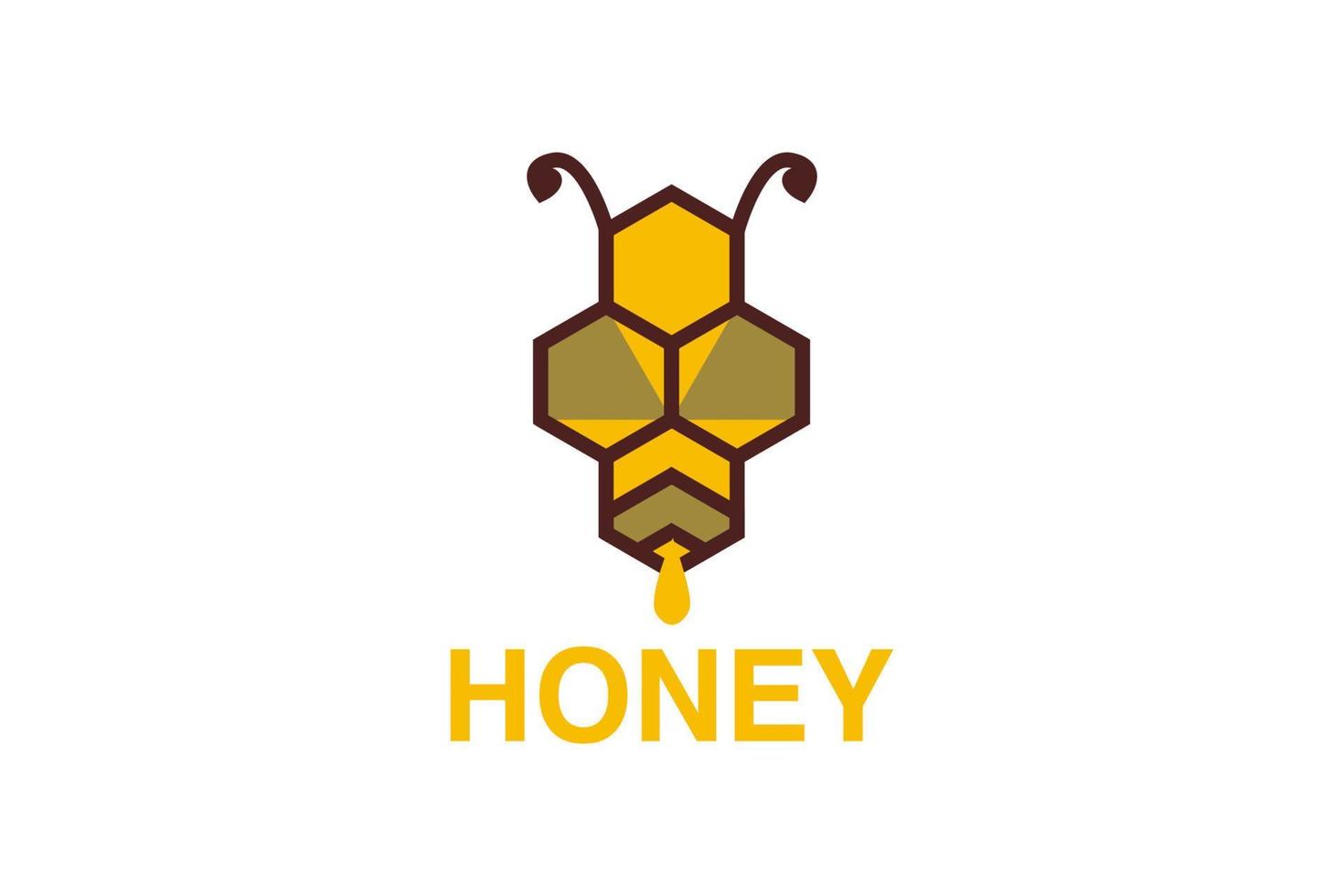 diseño de icono de logotipo de miel de abeja vector