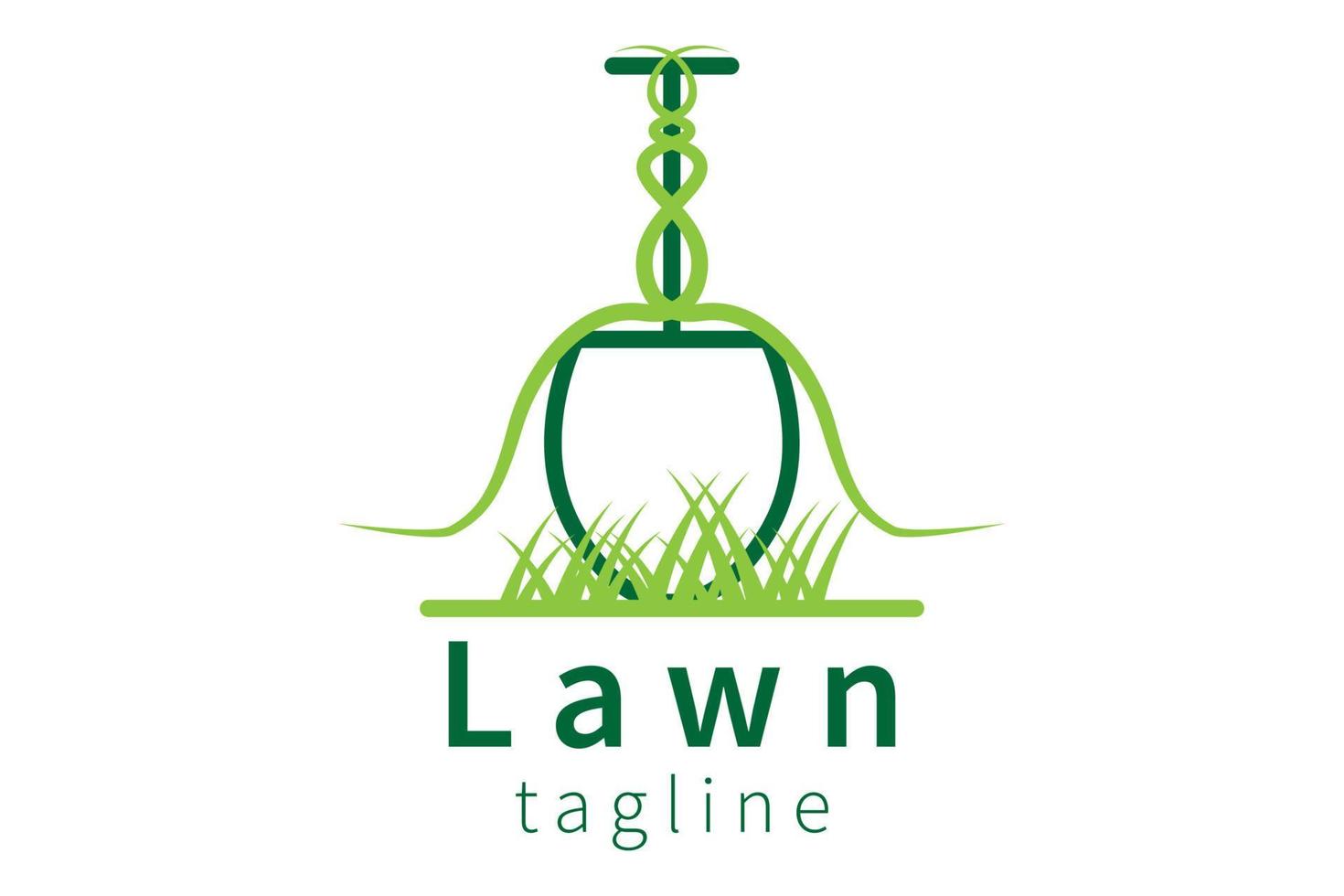 Gardener Lawn Care Logo Icon Design vector
