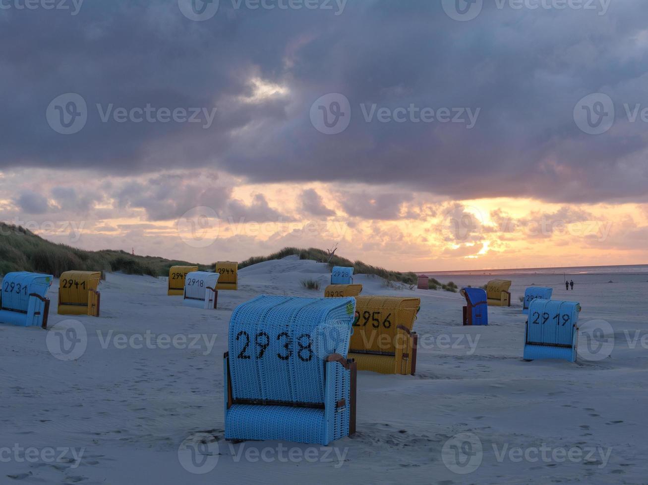 summer evening at the beach of Juist photo