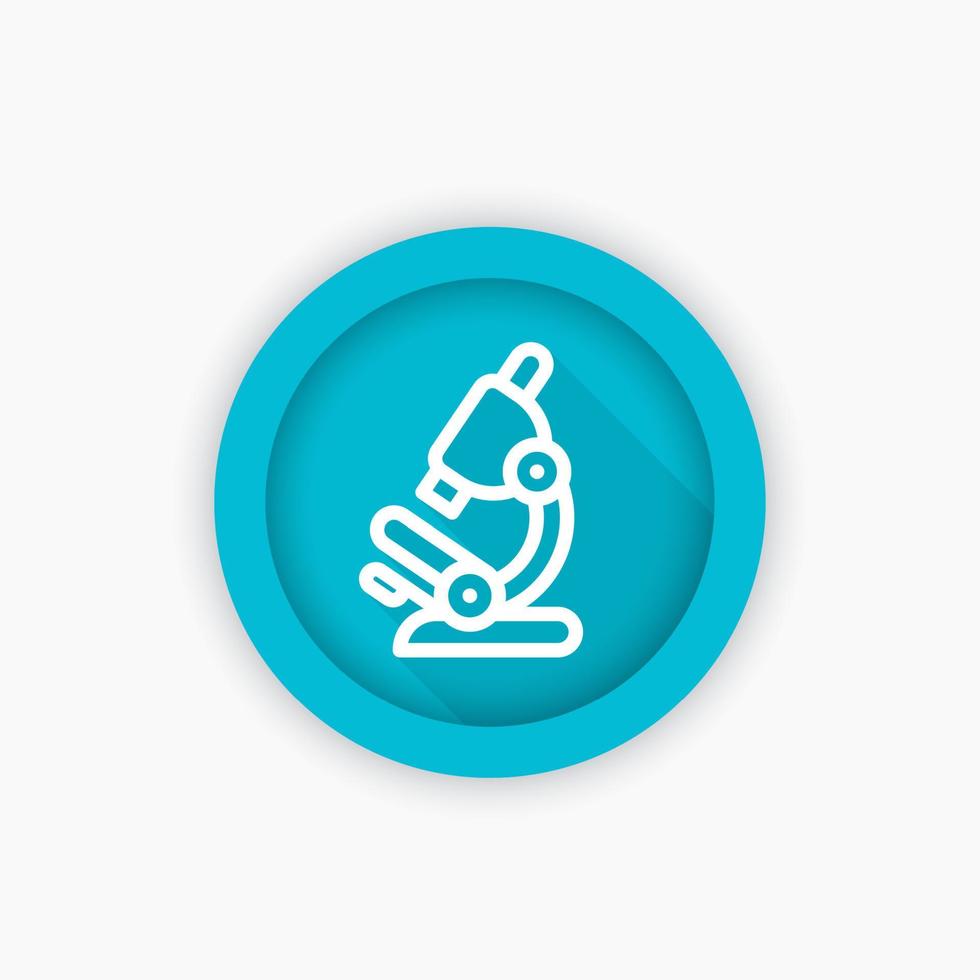 Microscope line icon, lab, research, laboratory experiment vector