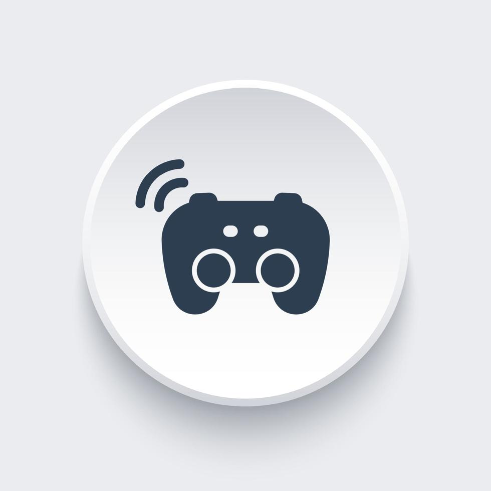 gamepad icon, wireless game controller, gaming, vector illustration