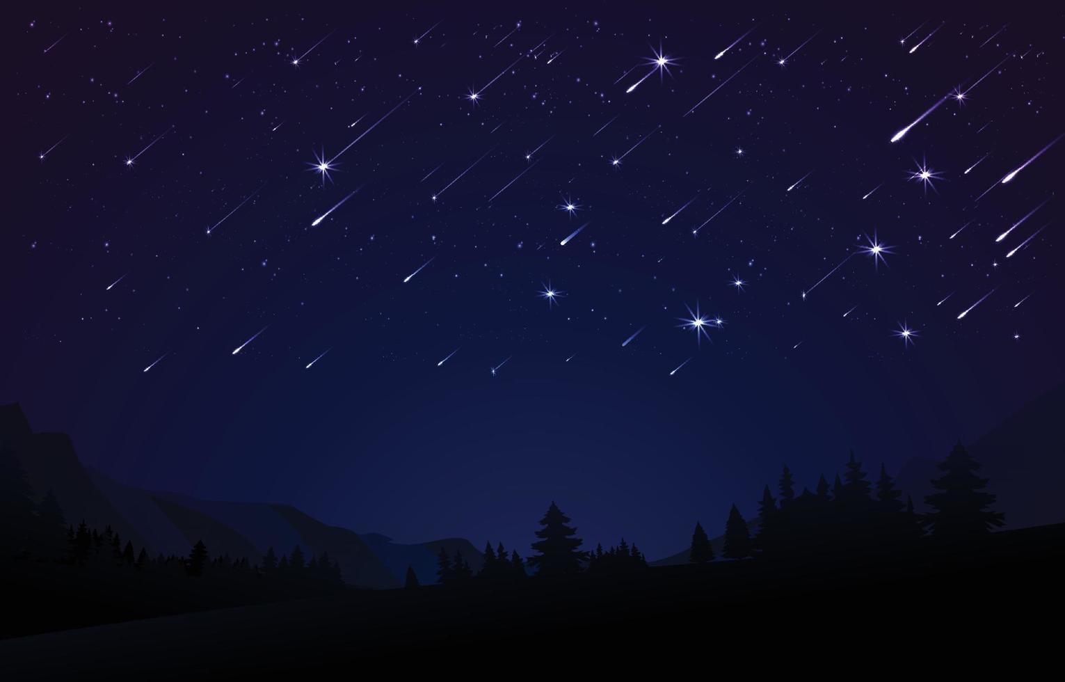 Meteor Shower Background vector