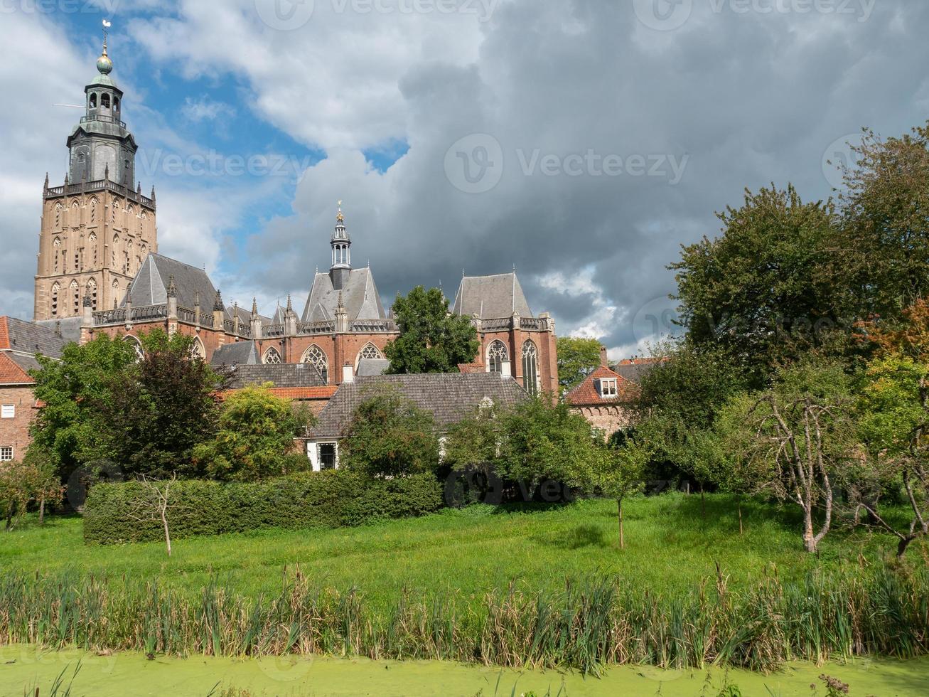 Zutphen at the river Ijssel in the netherlands photo