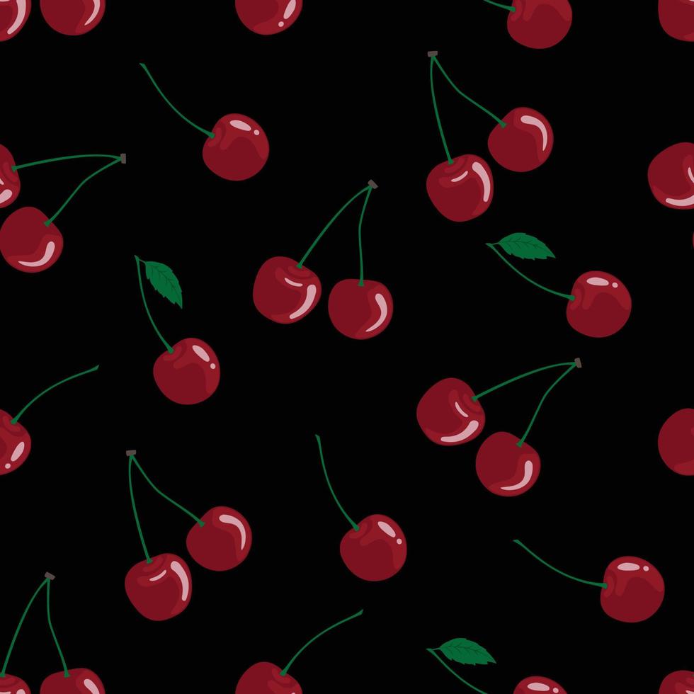 Vector cute cherry seamless pattern background illustration. 7753741 Vector  Art at Vecteezy
