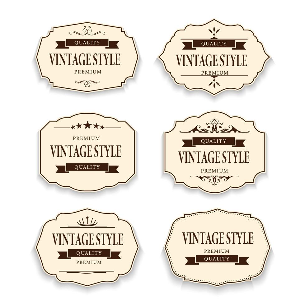 Vector frame and label vintage style.