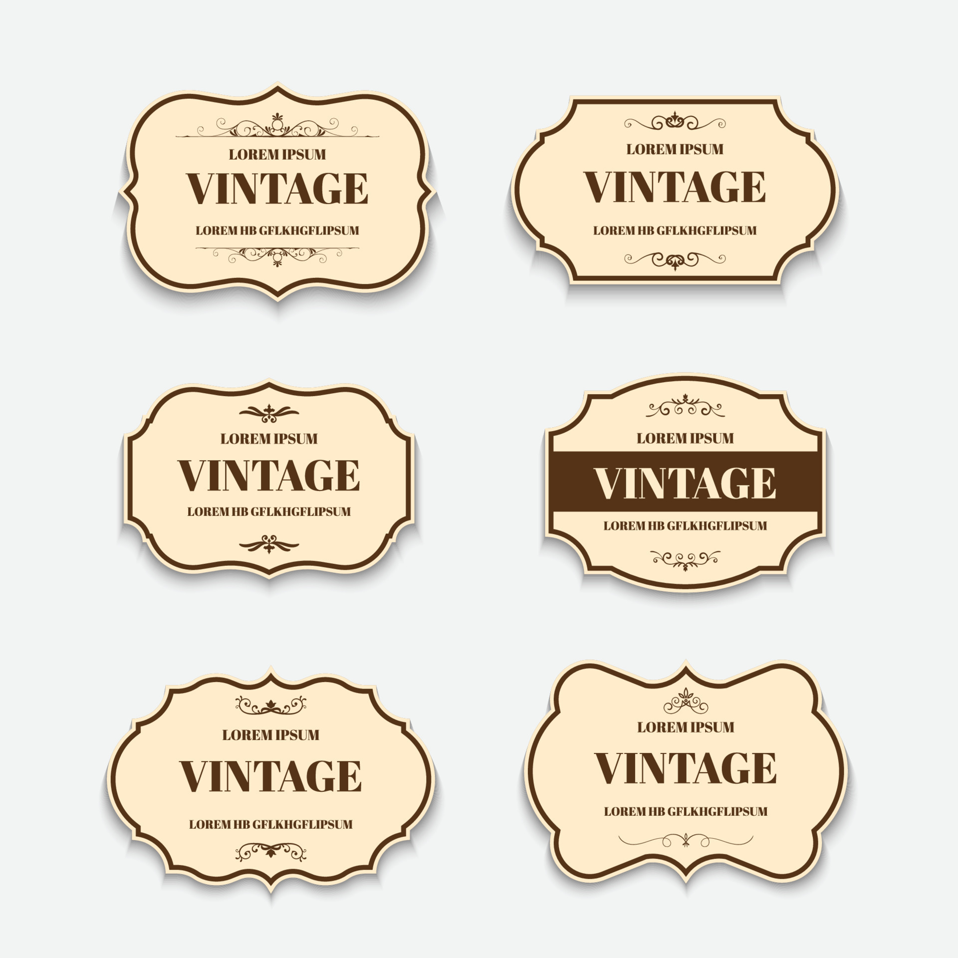 Vector vintage label and frame design element. 7753821 ...