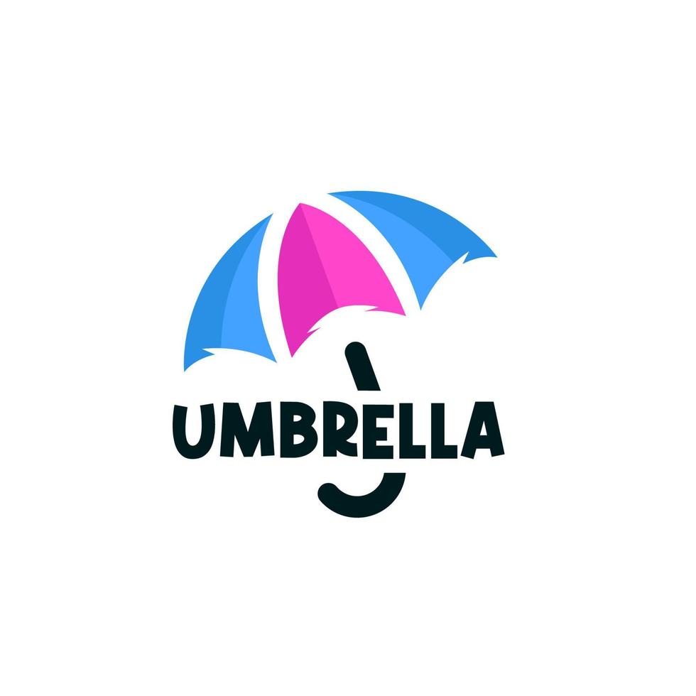 Umbrella logo. umbrella colorful flat design icon vector