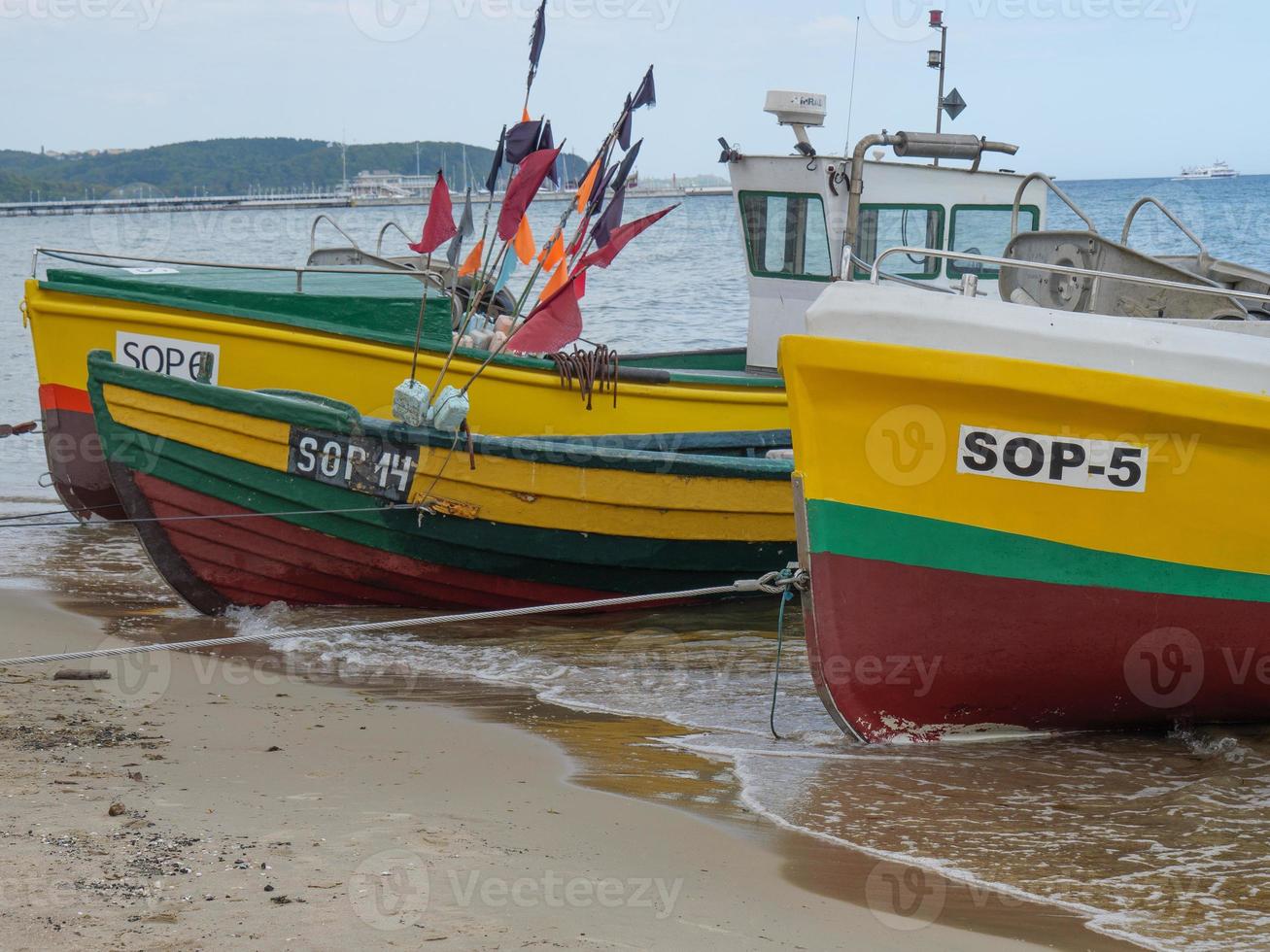 la playa de sopot en polonia foto