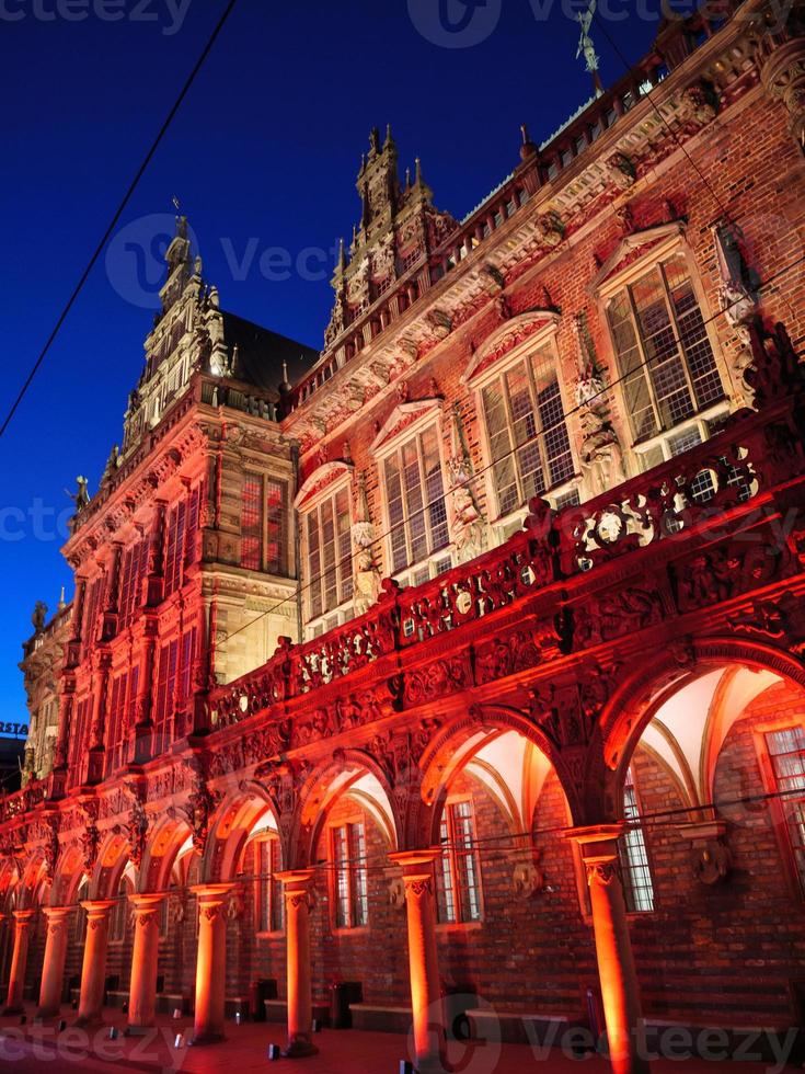 the city of Bremen at night photo