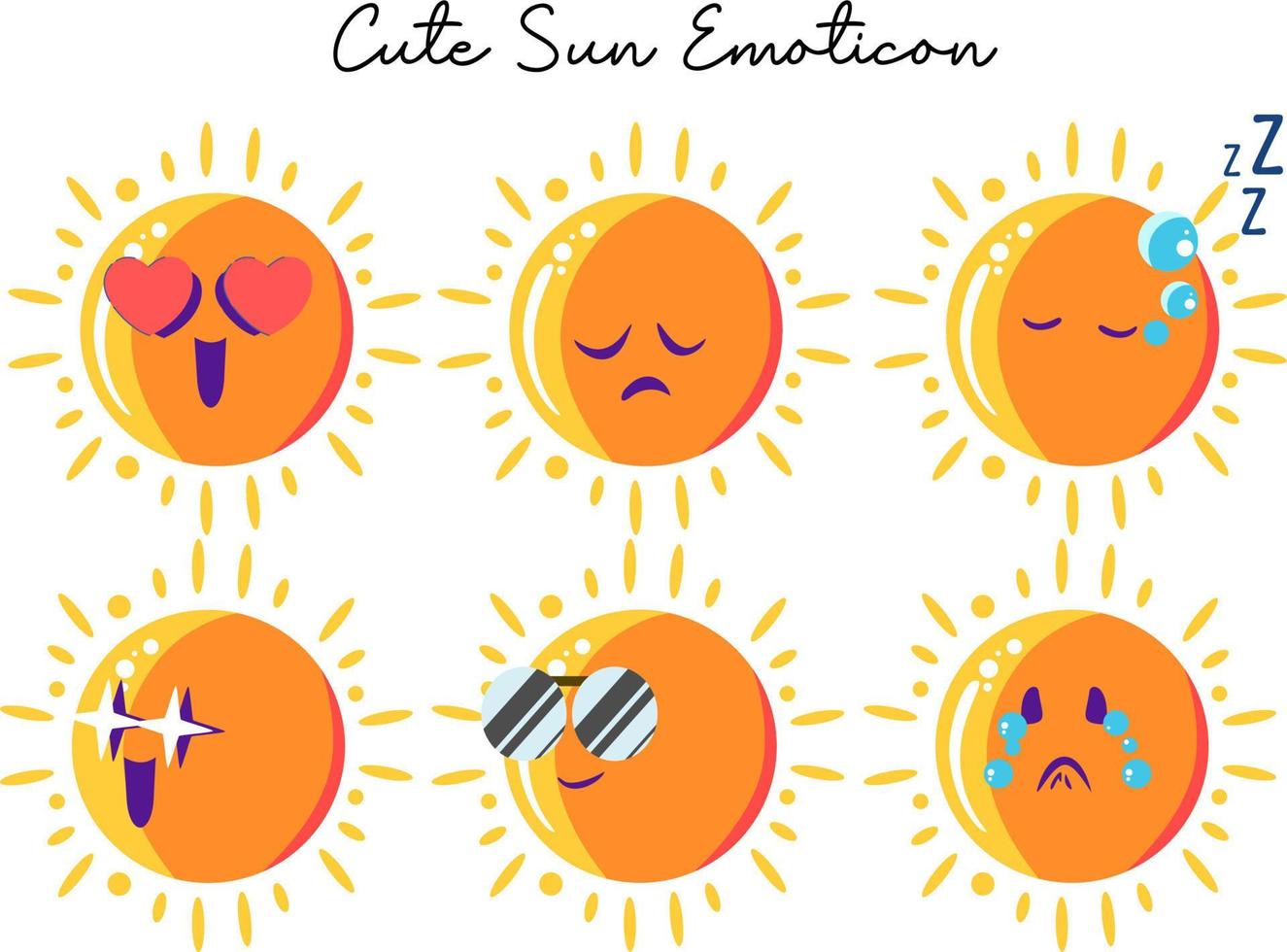 cute style sun illustration vector