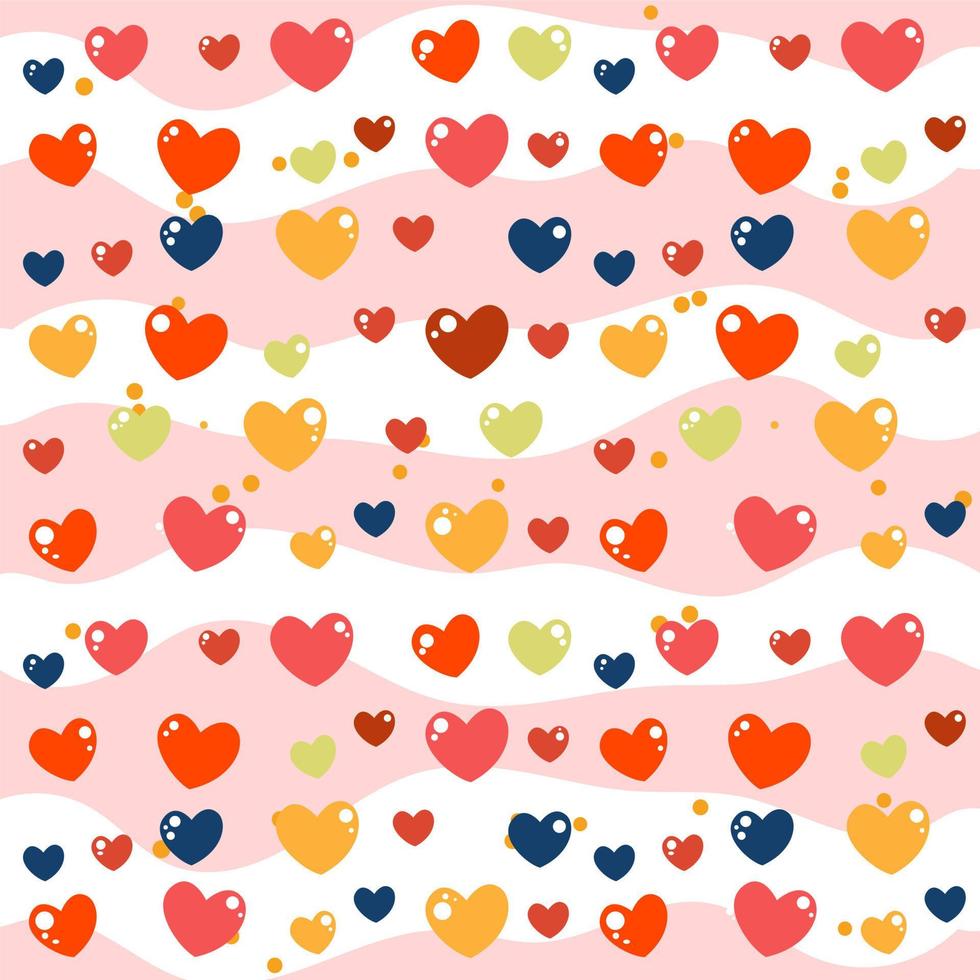 cute heart seamless pattern illustration vector