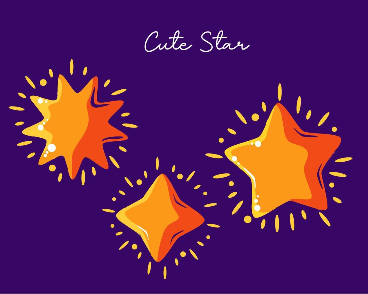 cute stye star illustration vector