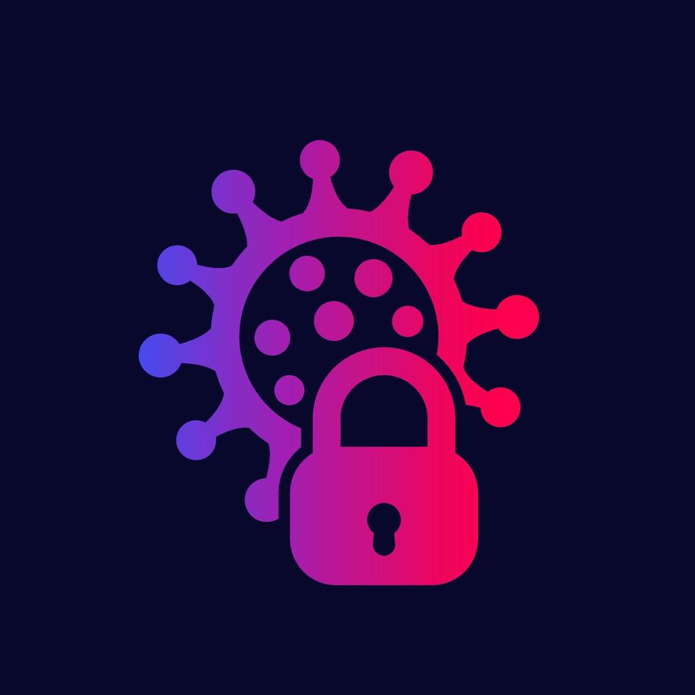 lockdown, coronavirus restrictions vector icon