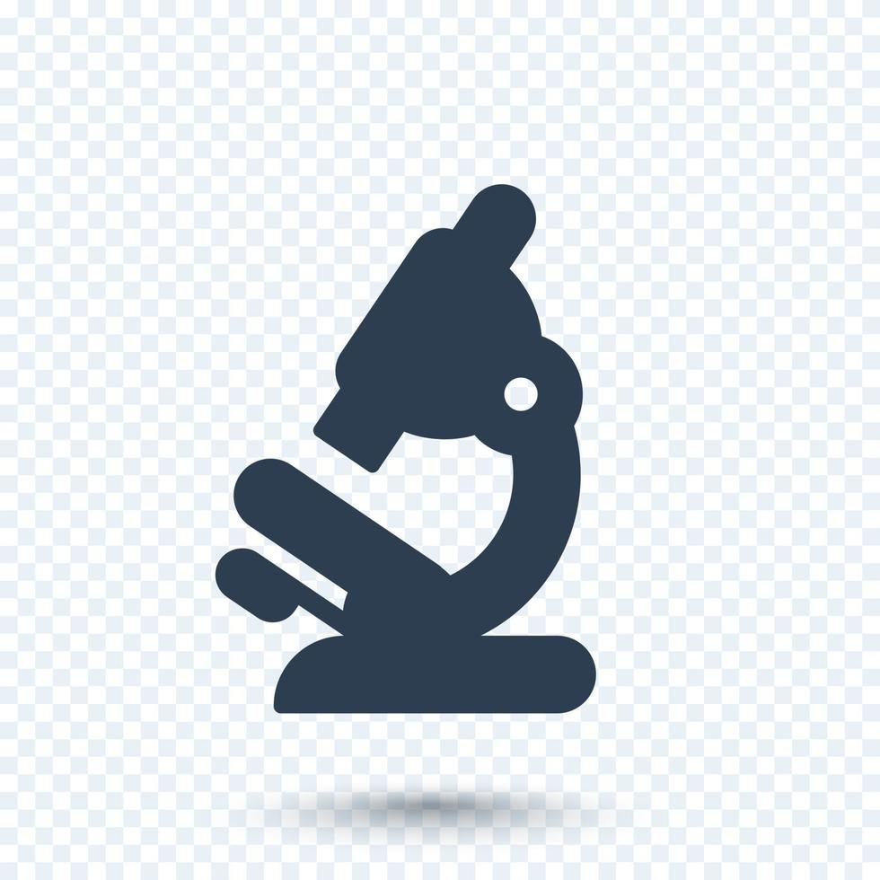 Microscope icon, lab research, study, biotechnology, scientific experiment, laboratory vector