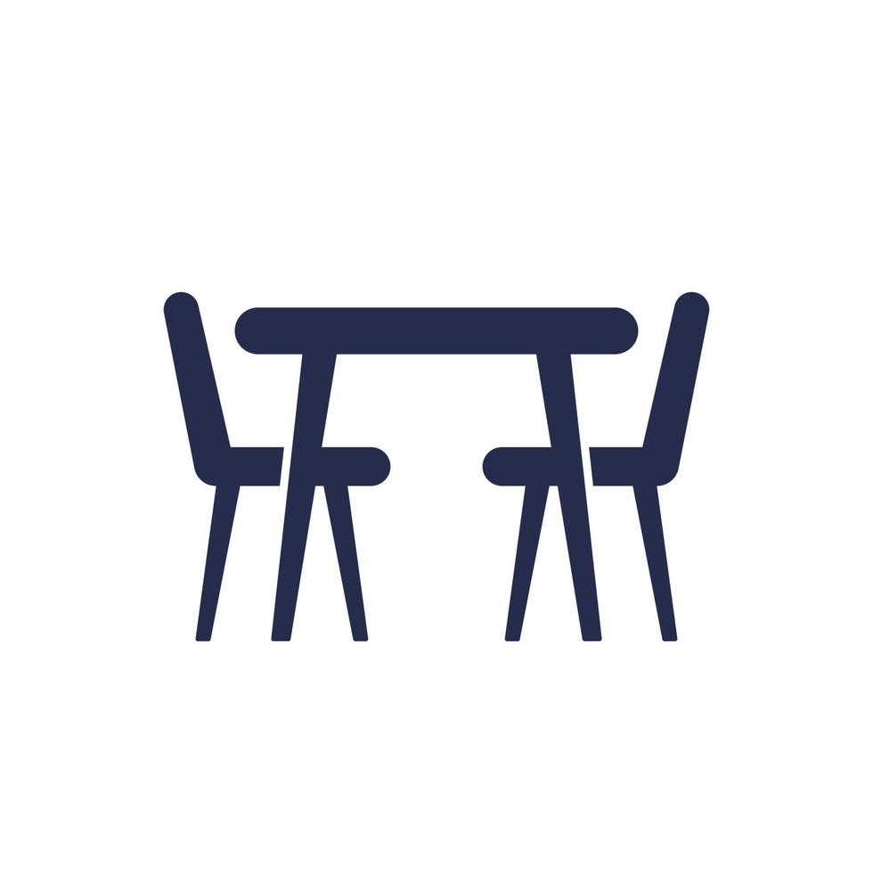 dining table and chairs icon isolated on white 7756038 Vector Art at