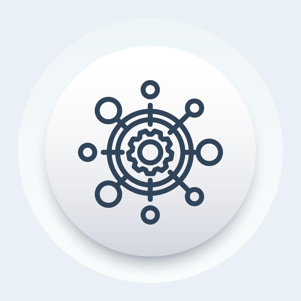 production icon, modern linear pictogram vector