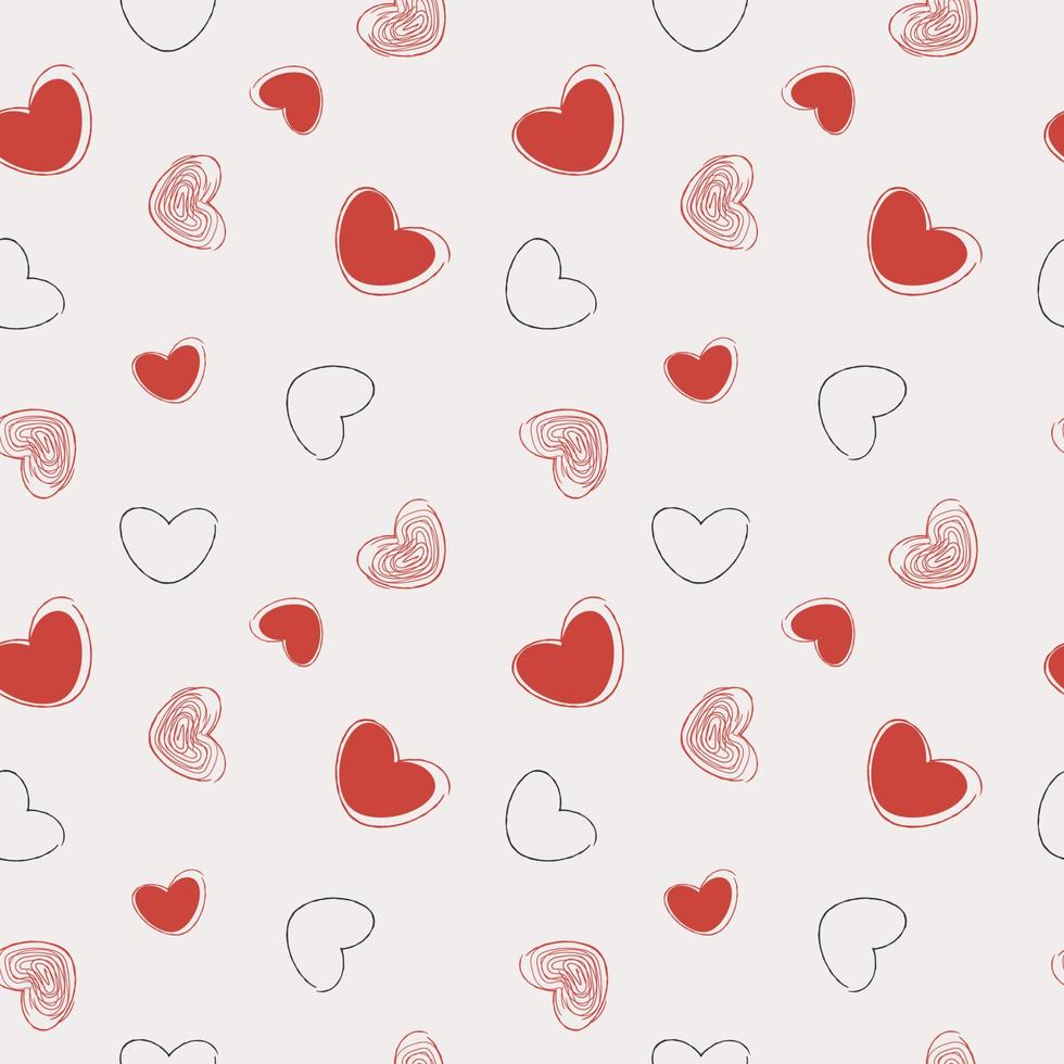 Abstract seamless pattern of hearts. Image for a poster or cover. Repeating texture. Figure for textiles. vector