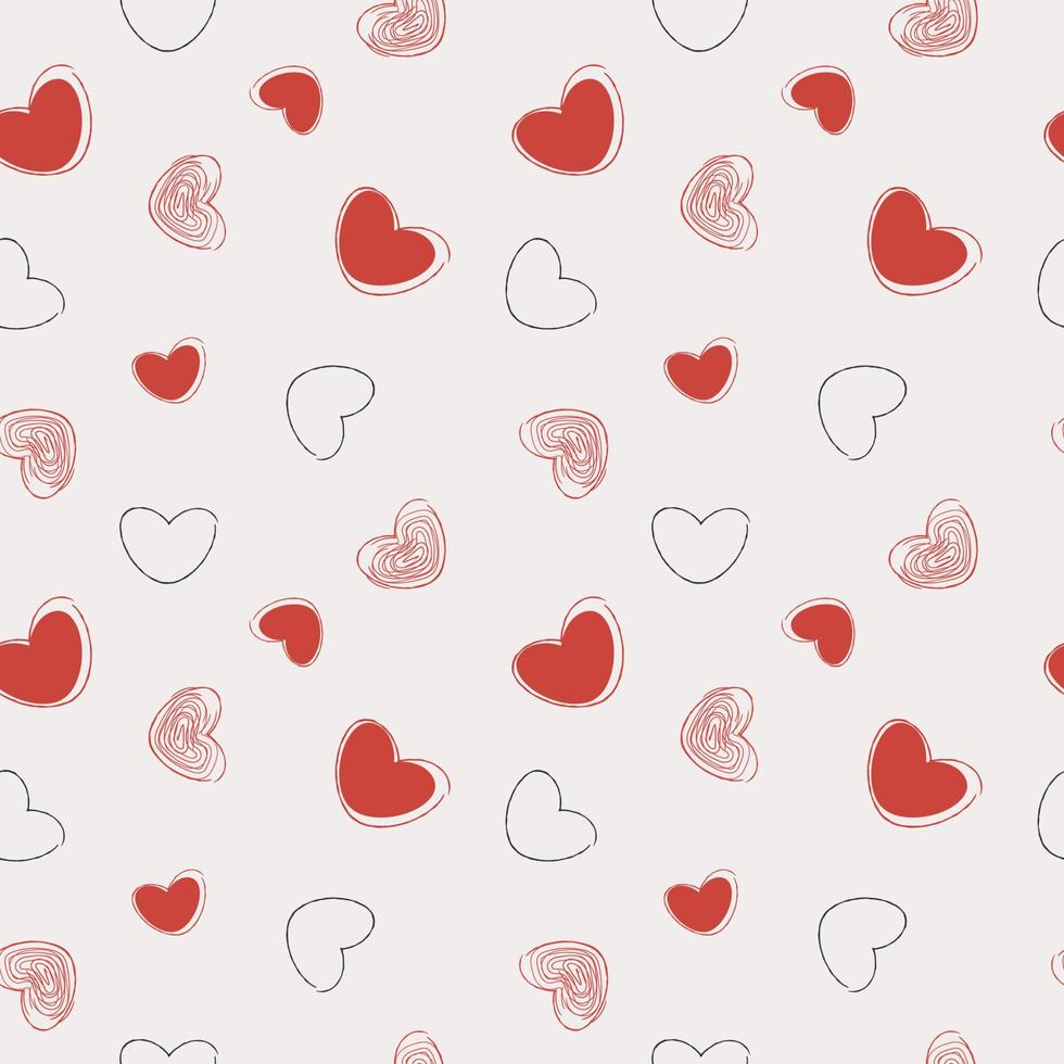 Abstract seamless pattern of hearts. Image for a poster or cover. Repeating texture. Figure for textiles. vector