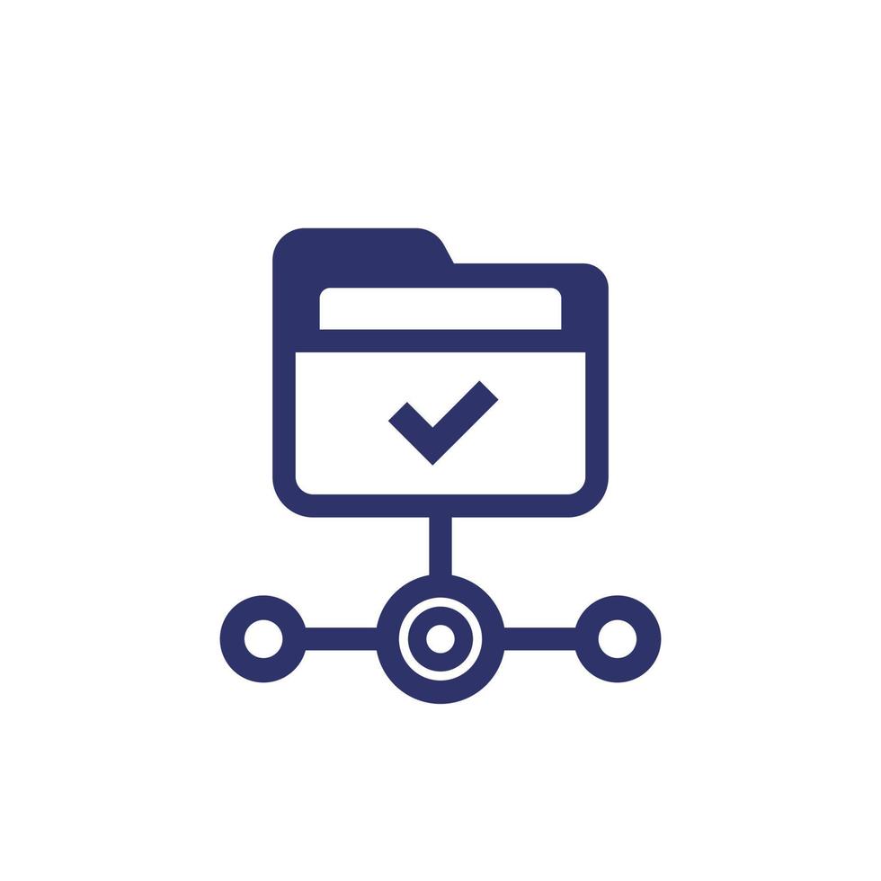 active directory, folder icon on white vector