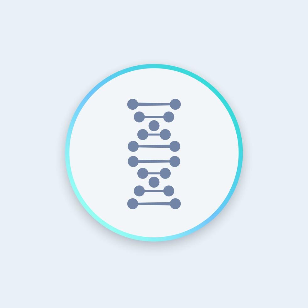 dna chain icon, gene research, genetics, vector illustration