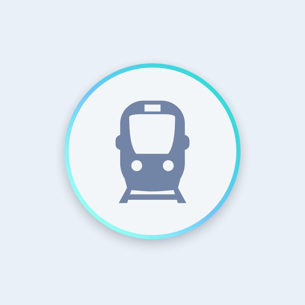 icono de metro, transporte público, señal de metro, icono de estilo redondo, ilustración vectorial vector