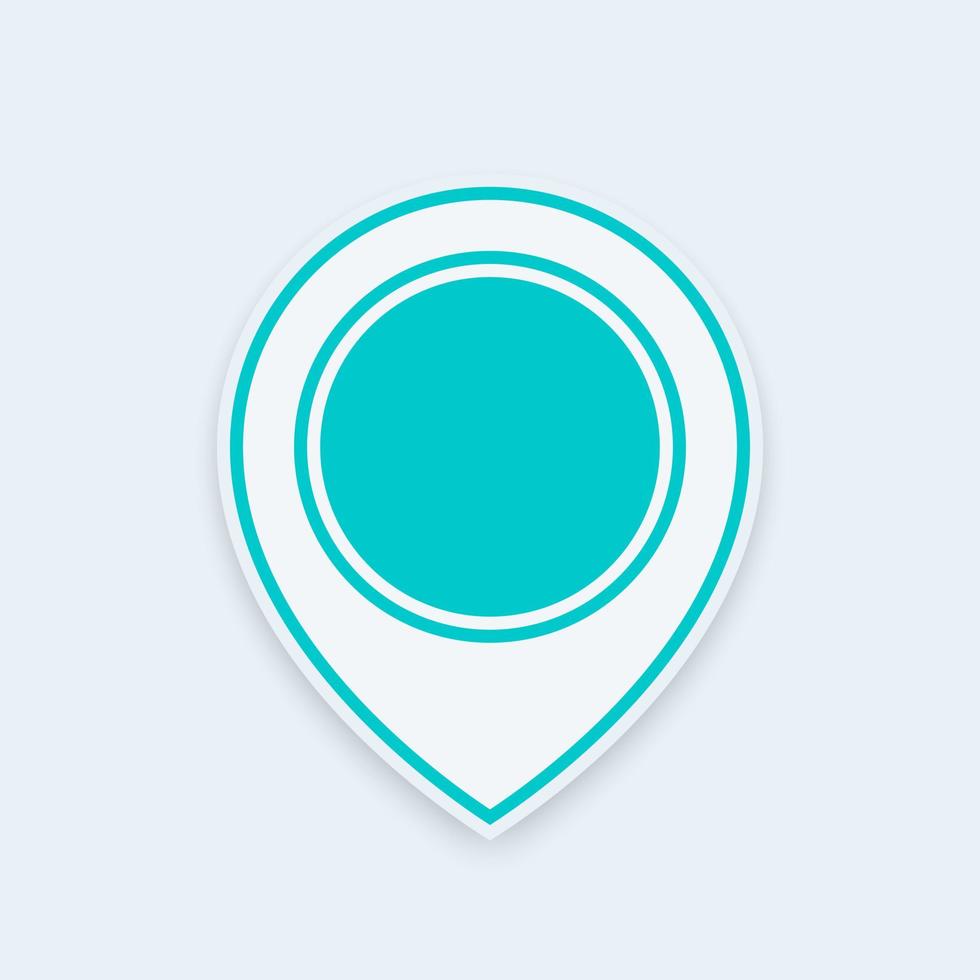 Map pointer icon, navigation mark sign, vector illustration