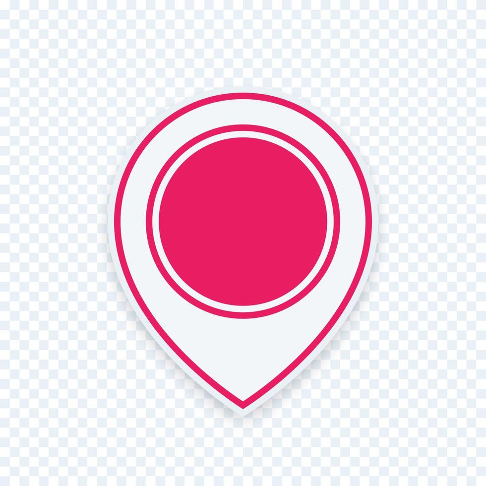 Map pointer icon, location, navigation mark isolated sign vector
