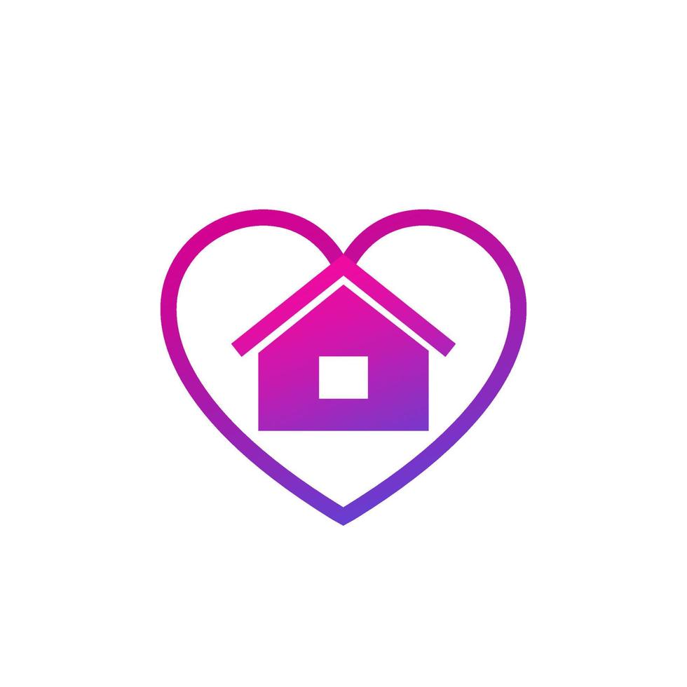 home and heart logo, vector design 7756341 Vector Art at Vecteezy