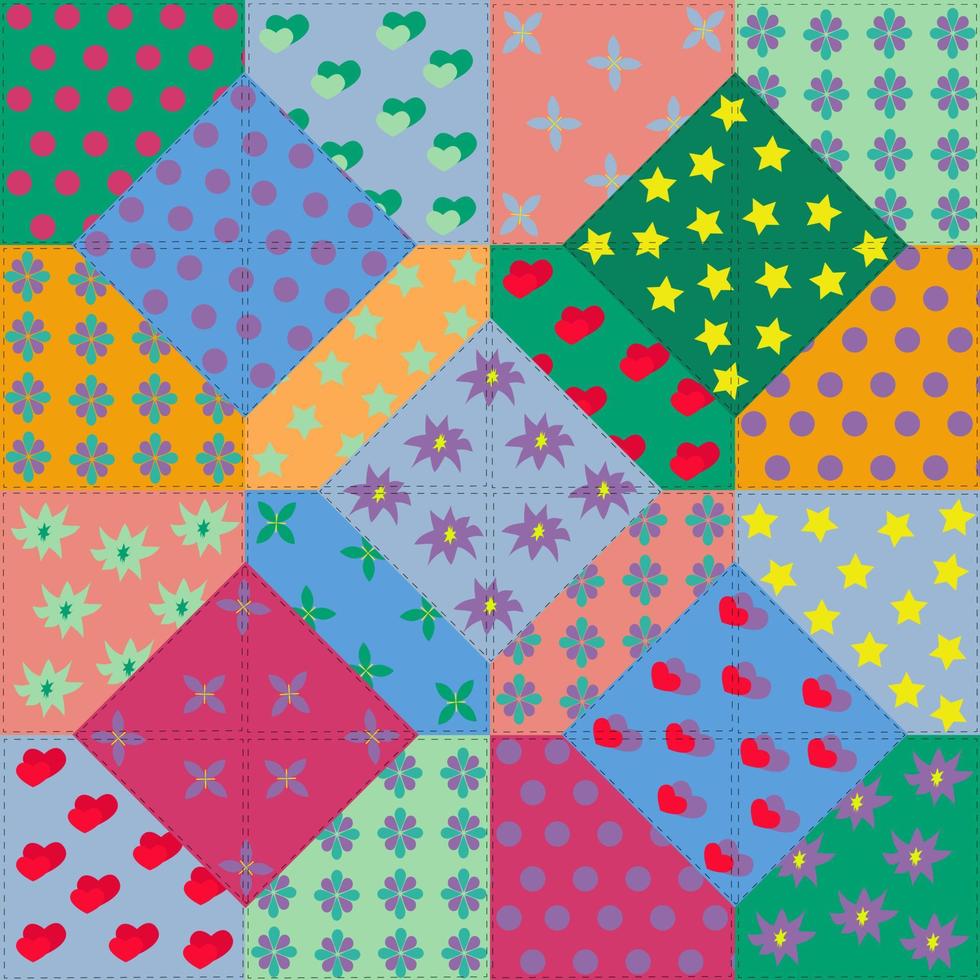 Colorful patchwork background. vector