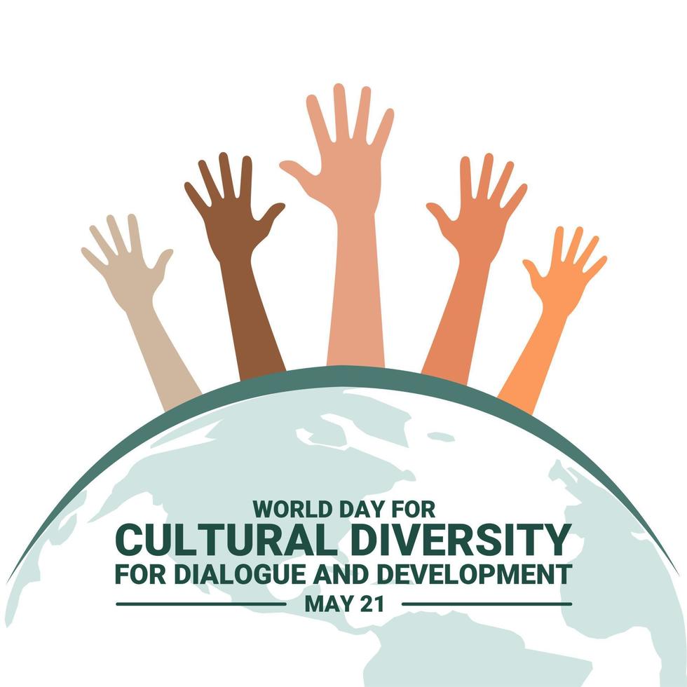 IWorld Day for Cultural Diversity for Dialogue and Development, banner design and vector templates.