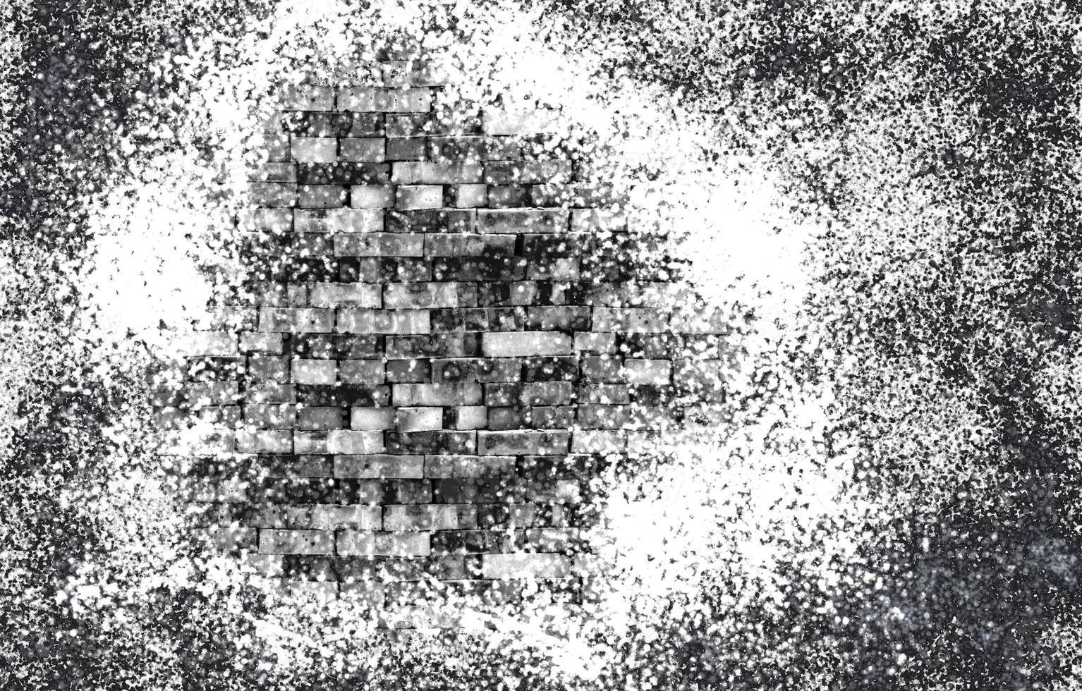 Monochrome particles abstract texture.Overlay illustration over any design to create grungy vintage effect and depth. photo