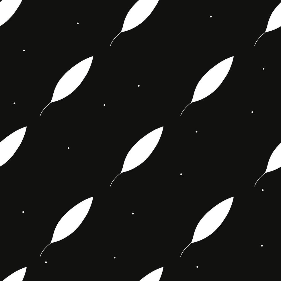 Vector flat hand drawn seamless pattern