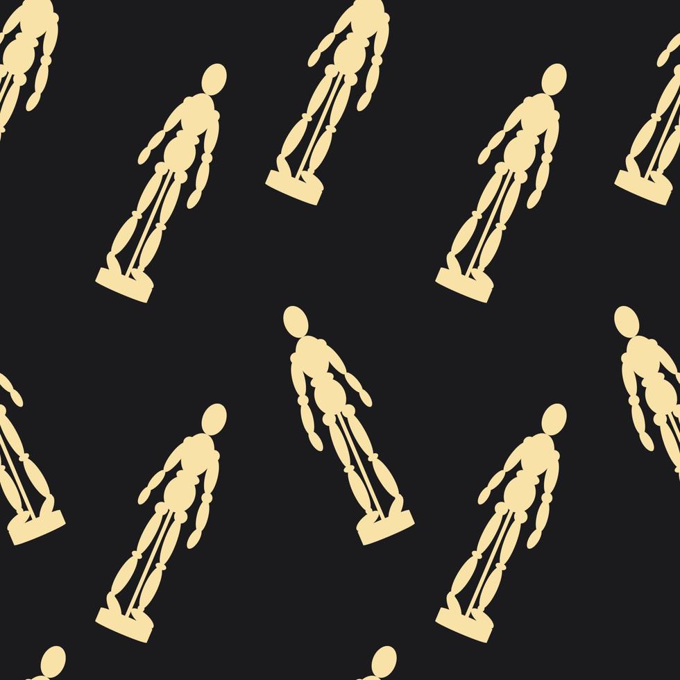 Vector flat hand drawn seamless pattern