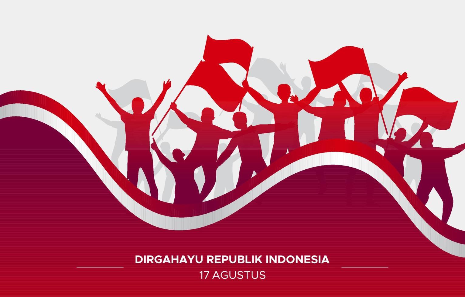 fondo del día de la independencia de indonesia vector