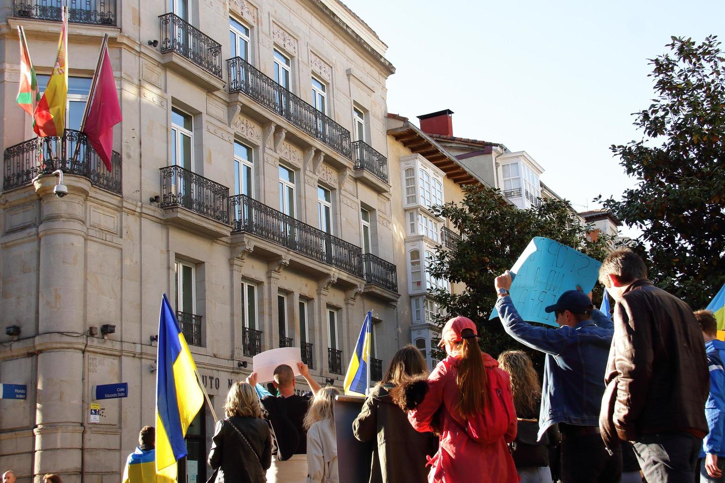 Manifastation Stand with Ukraine against russian agression, 7 of May 2022, Vitoria-Gasteiz, Spain photo