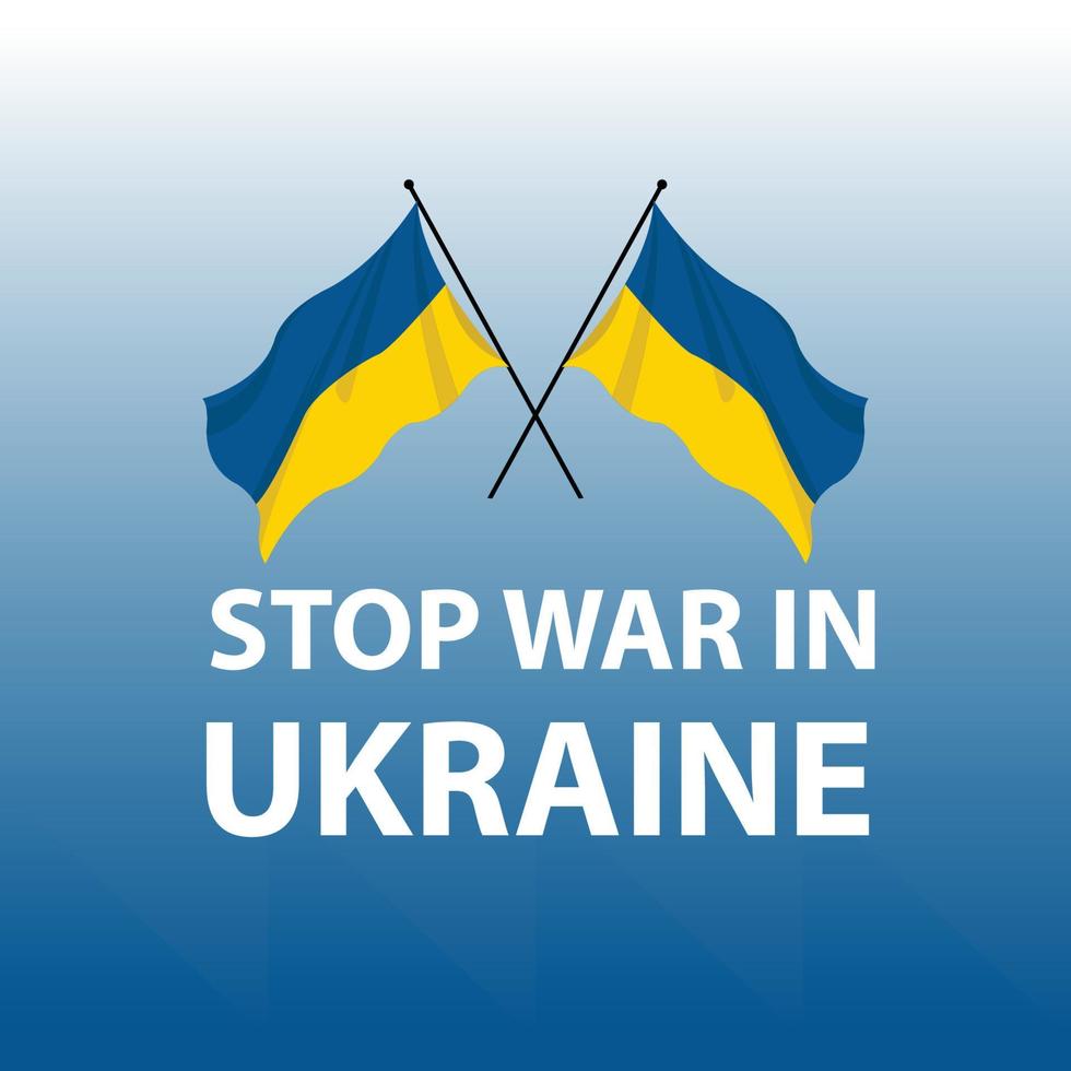 Stop war in Ukraine text vector