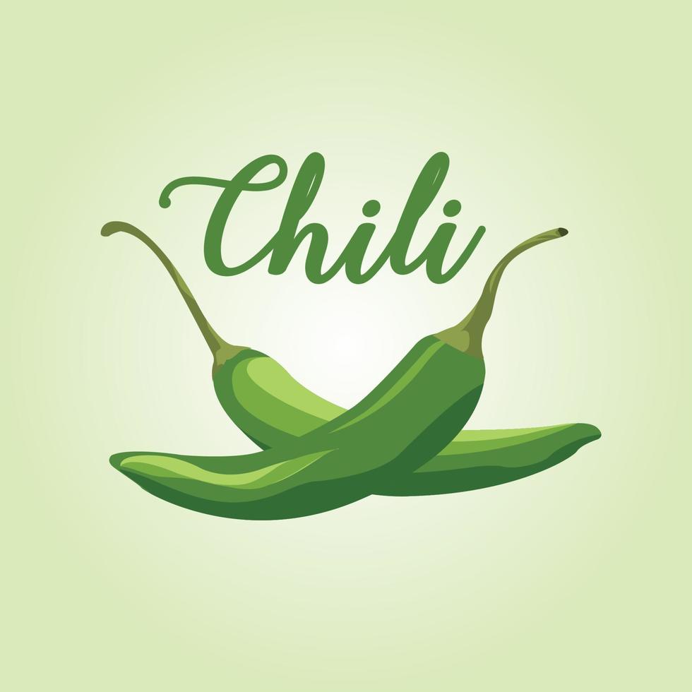 Green Hot Chili vector