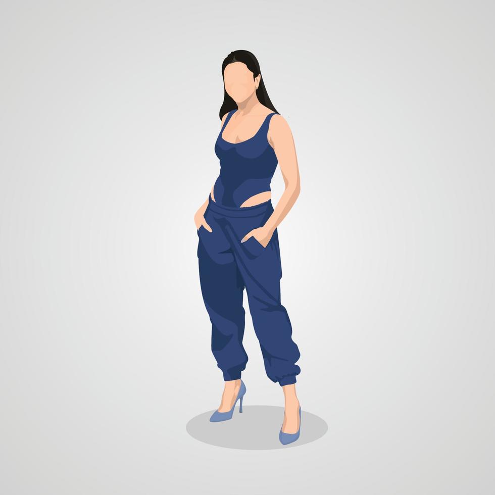 ilustración de mujer elegante vector