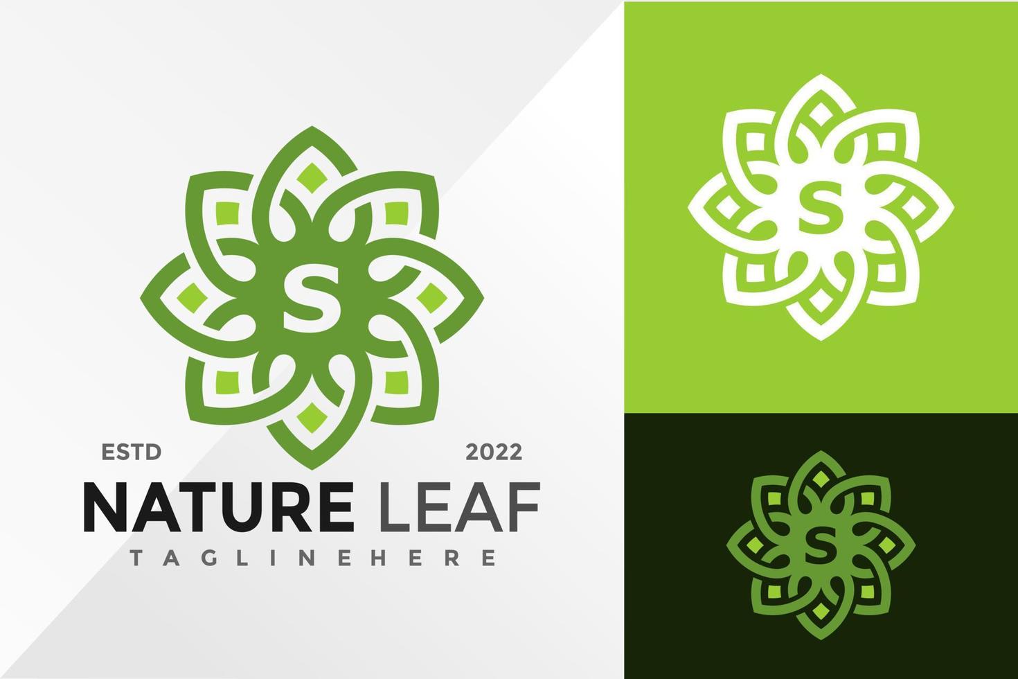 flor naturaleza spa elegante logotipo diseño vector ilustración plantilla