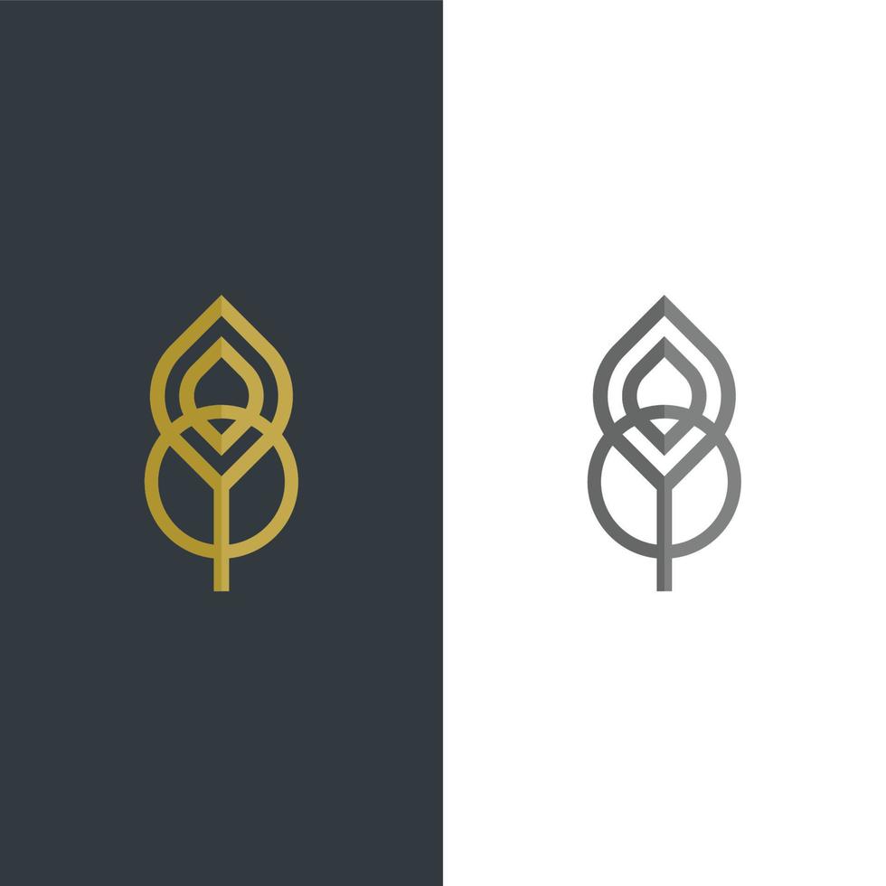Leaf icon. golden leaf vector. eco simple icon vector