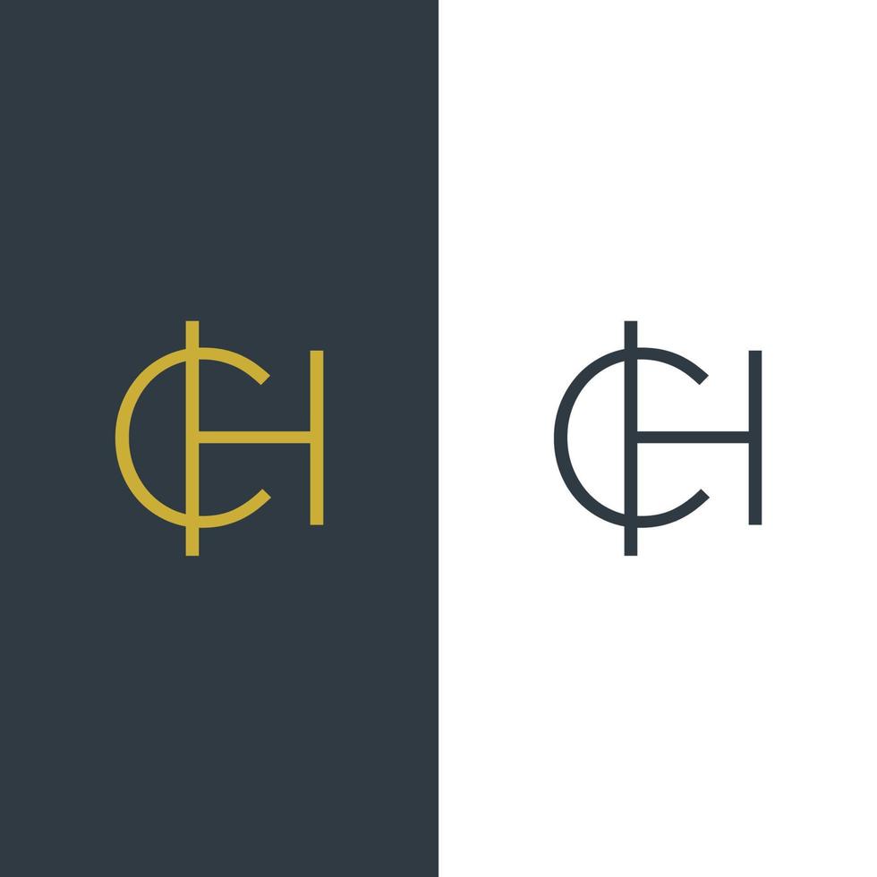 initial letter CH logo design vector