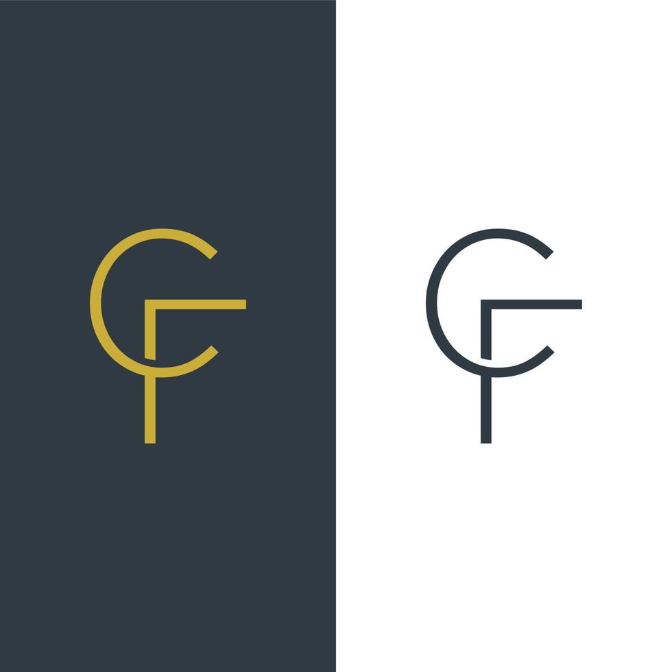 initial letter CF logo design vector