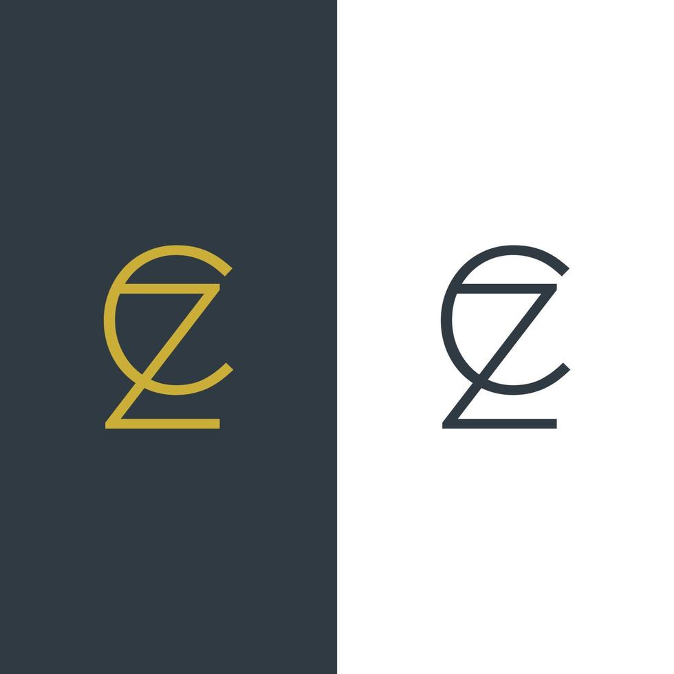 initial letter CZ logo design vector