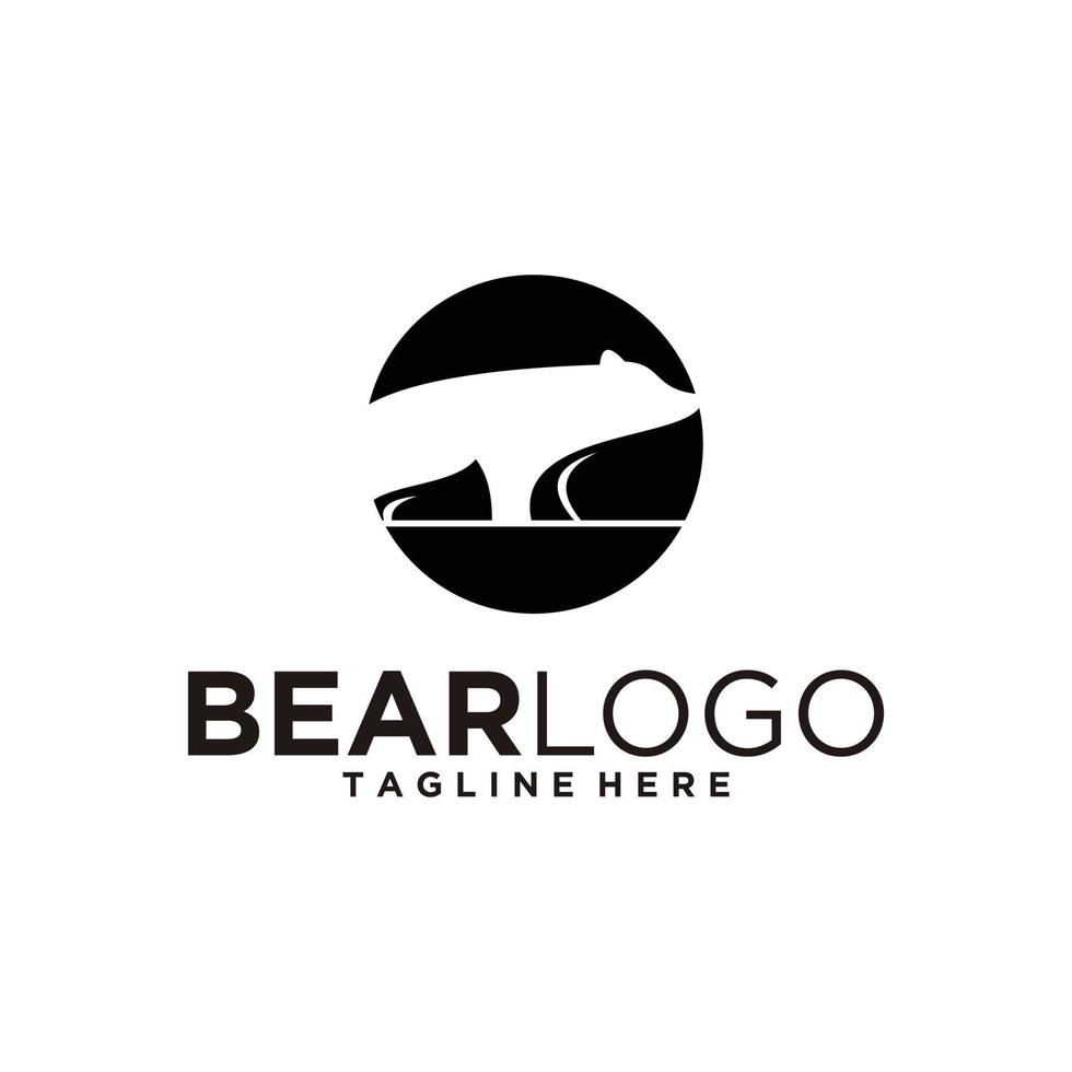 logotipo de oso - ilustración de vector de icono sobre fondo blanco