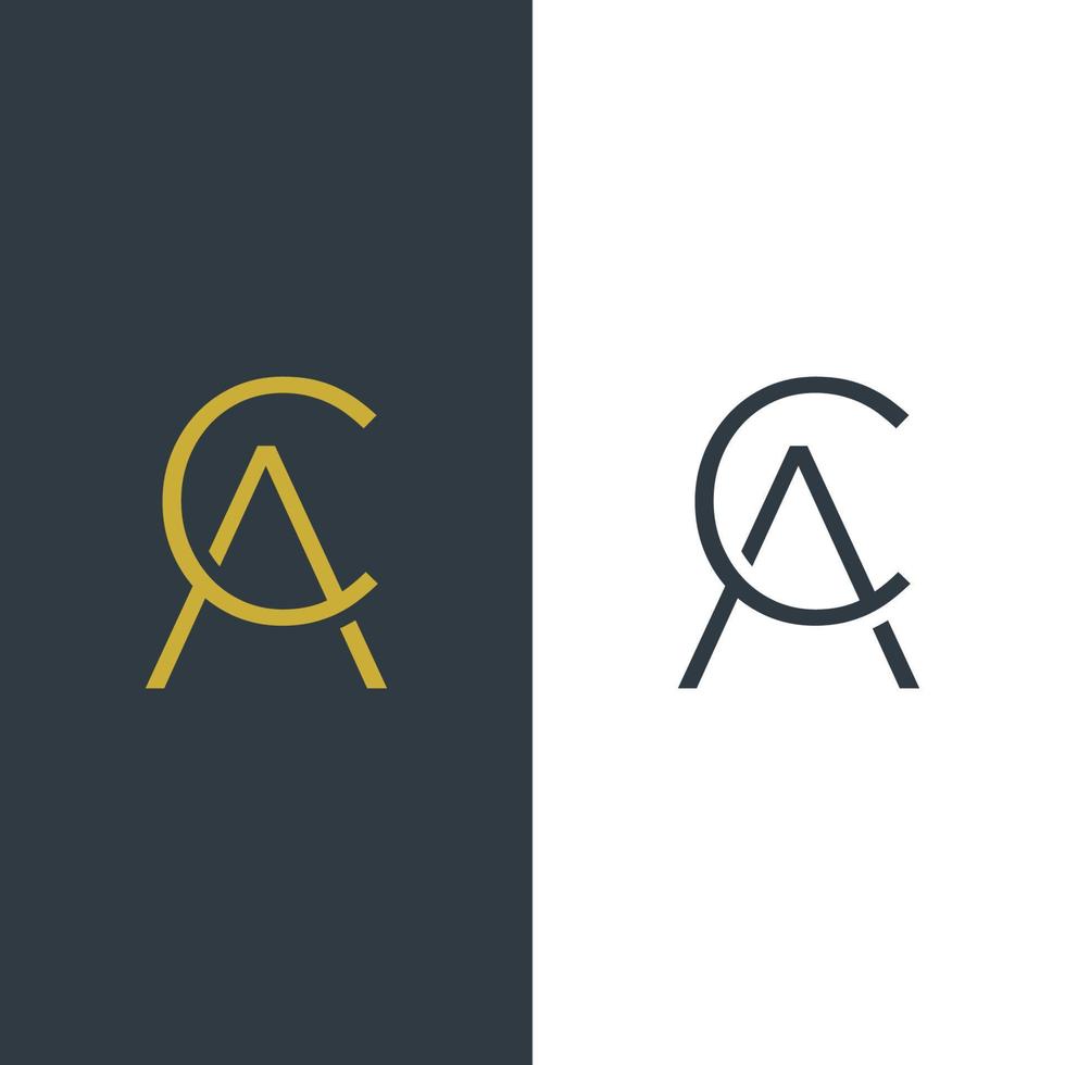 initial letter CA logo design vector