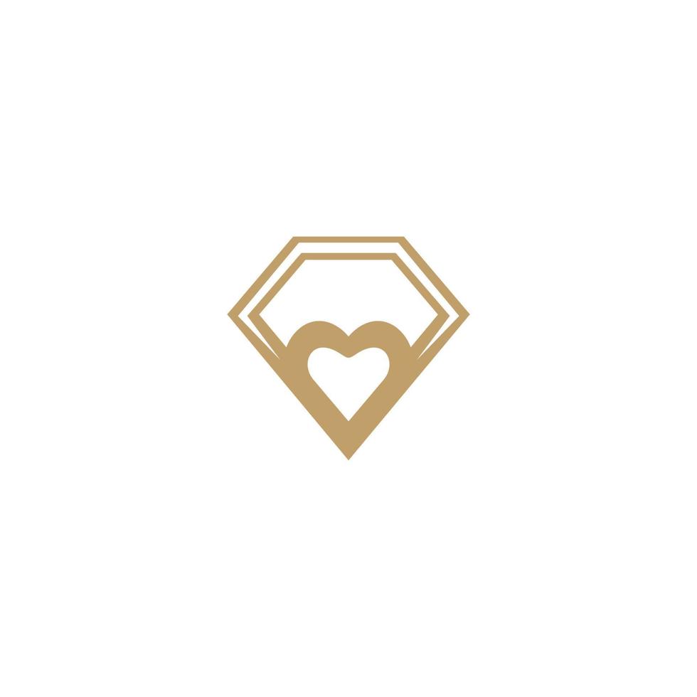 Diamond logo with infinity outline art style vector