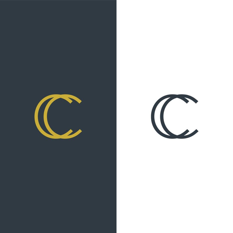 initial letter CC logo design vector