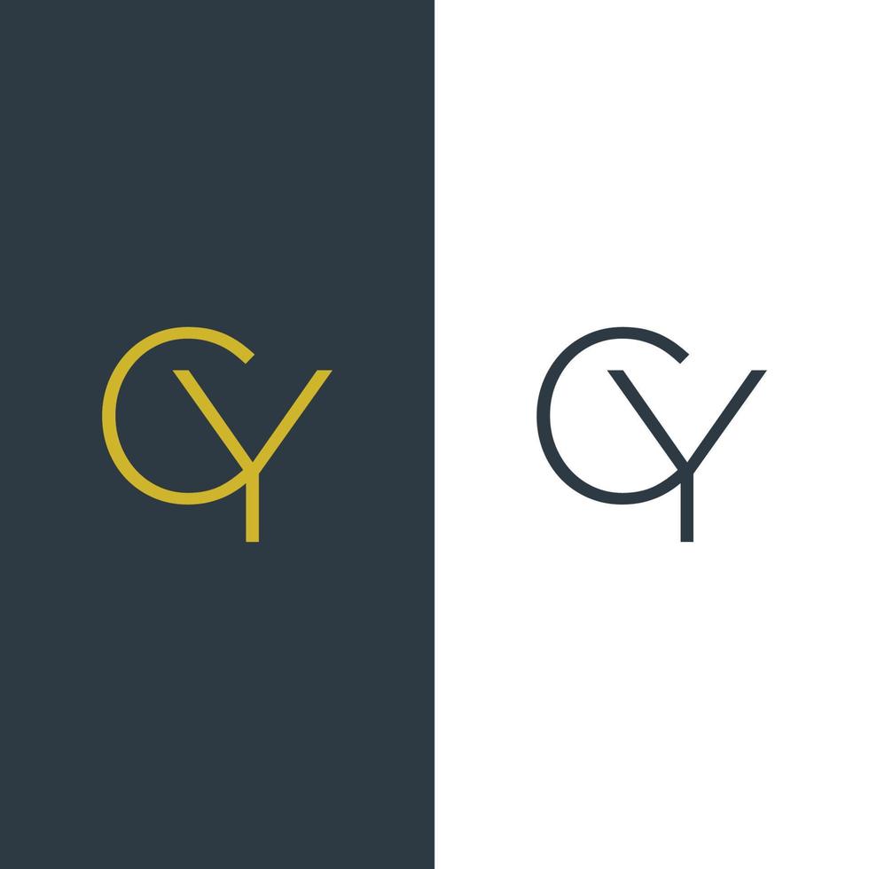 initial letter CY logo design vector