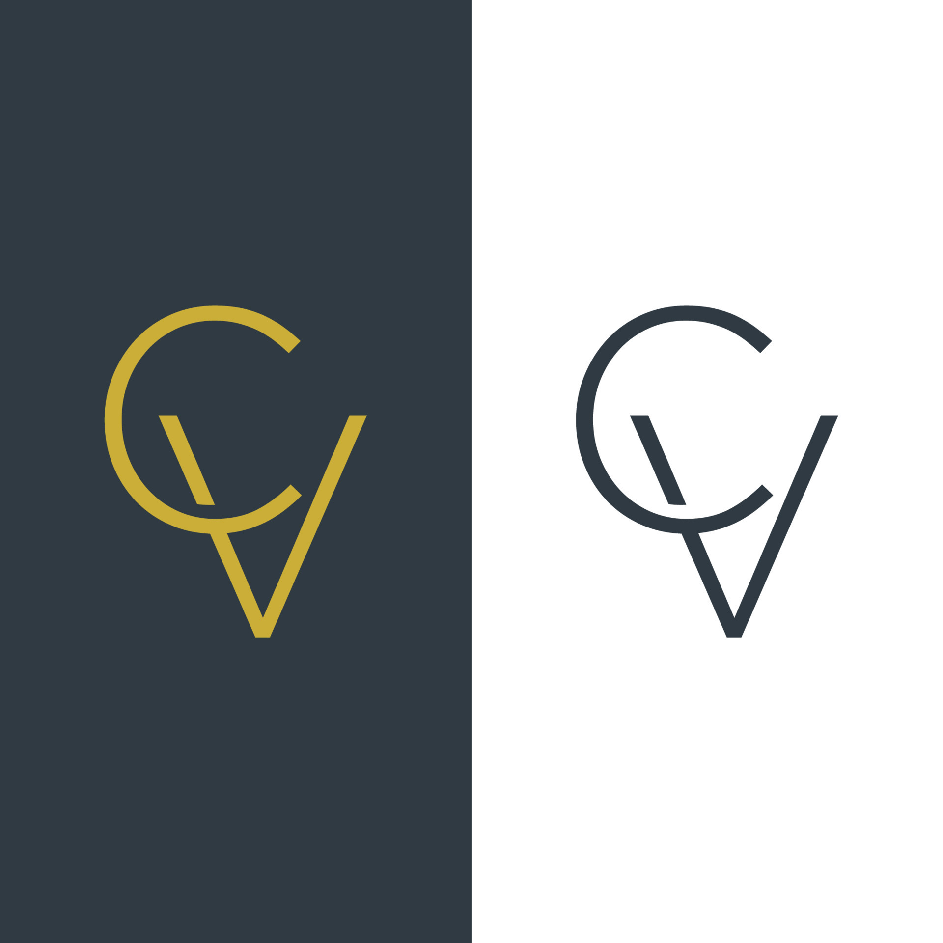initial letter CV logo design 7762249 Vector Art at Vecteezy