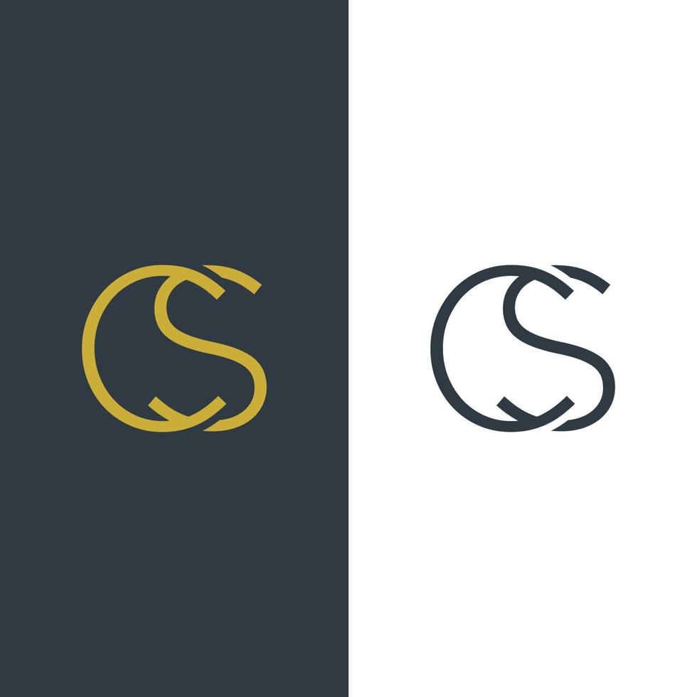 initial letter CS logo design vector
